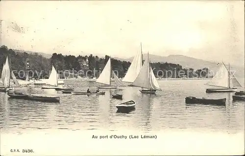 Ouchy Partie am Lac Leman Port Kat. Lausanne