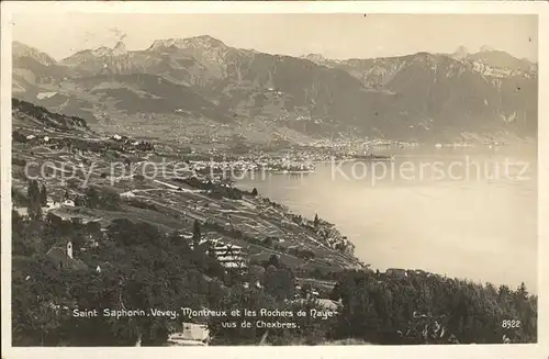 Vevey VD Montreux et les Rochers de Mayer Kat. Vevey