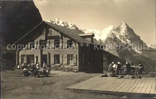 Grosse Scheidegg mit Eiger Grindelwald Kat. Scheidegg Grosse