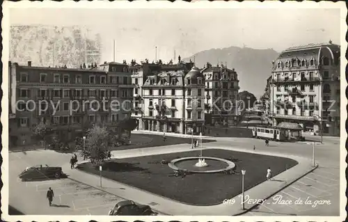 Vevey VD Place de la gare Kat. Vevey