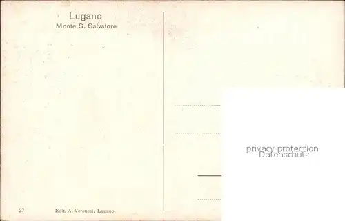 Lugano TI Kuenstlerkarte Frau mit Ziegen und Monte S. Salvatore Kat. Lugano