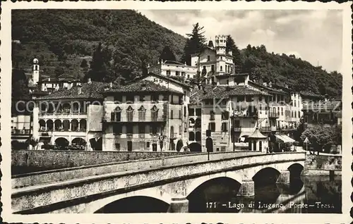 Ponte Tresa Brueckenpartie am Lago di Lugano Kat. Ponte Tresa