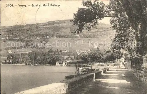 Vevey VD Quai et Mont Pelerin Kat. Vevey