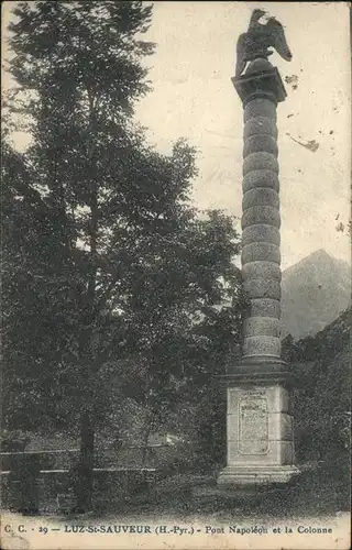 Luz-Saint-Sauveur Hautes Pyrenees Pont Napoleon Colonne / Luz-Saint-Sauveur /Arrond. d Argeles-Gazost