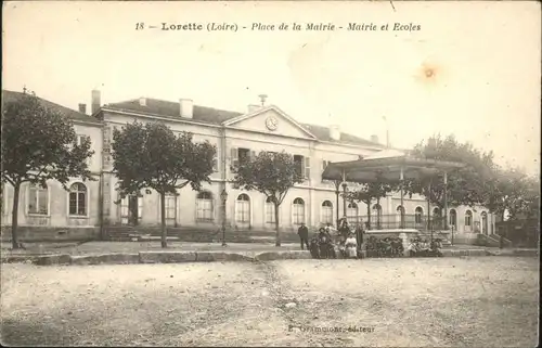 Lorette Loire Lorette Loire Place Mairie Ecole * / Lorette /Arrond. de Saint-Etienne