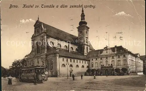 Brno Bruenn Kostel sv Tomase a dum zemske spravy Kirche Kat. Brno
