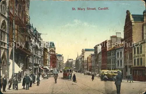 Cardiff Wales St Mary Street Tram Kat. Cardiff
