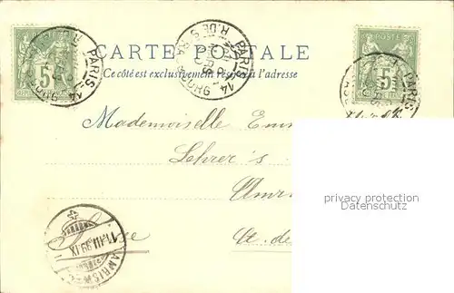 Paris Exposition Universelle de 1900 Palais Japonais Flagge Kat. Paris