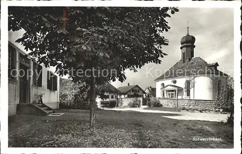 Schwerzenbach Partie an der Kirche Kat. Schwerzenbach