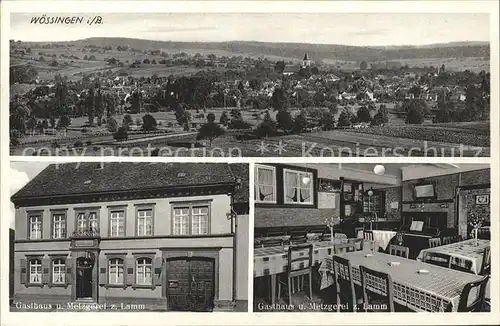 Woessingen Walzbachtal Gesamtansicht Gasthaus Metzgerei Lamm Kat. Walzbachtal