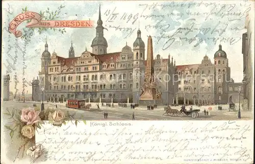 Dresden Koenigliches Schloss Deutsche Reichspost Kat. Dresden Elbe