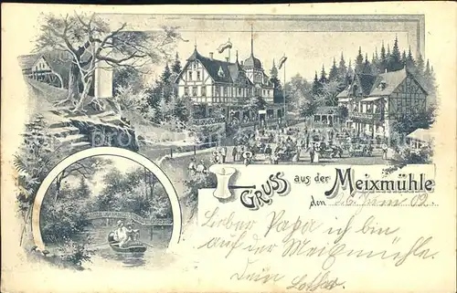 Pillnitz Gasthaus Meixmuehle Gondelteich Deutsche Reichspost Kat. Dresden