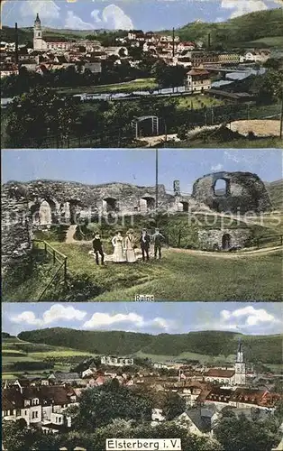 Elsterberg Vogtland Teilansichten Ruine Kat. Elsterberg Vogtland