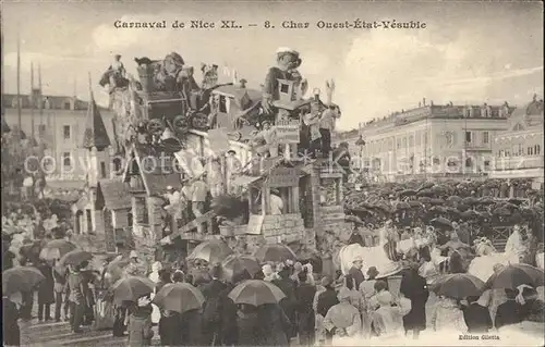 Nice Alpes Maritimes Carnaval Char Ouest Etat Vesubie Kat. Nice