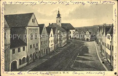 Neustadt Waldnaab Strassenpartie Kirche Kat. Neustadt a.d.Waldnaab