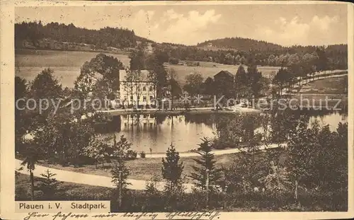 Plauen Vogtland Stadtpark Kat. Plauen