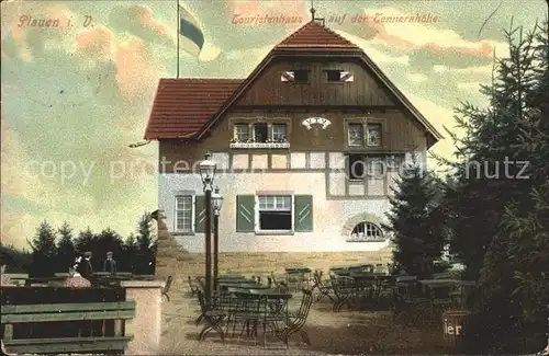 Plauen Vogtland Touristenhaus auf der Tennerahoehe Gartenrestaurant Kat. Plauen