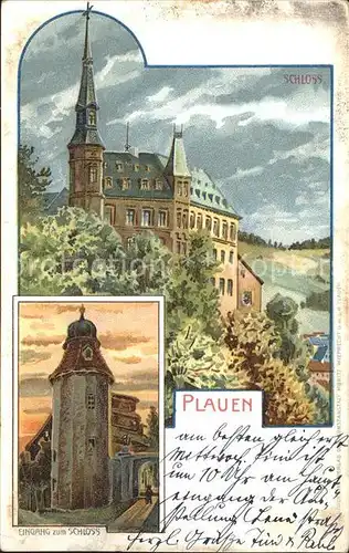 Plauen Vogtland Schloss Eingang Kuenstlerkarte Kat. Plauen