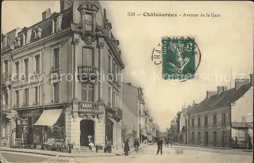 Chateauroux Indre Avenue de la Gare Stempel auf AK / Chateauroux /Arrond. de Chateauroux