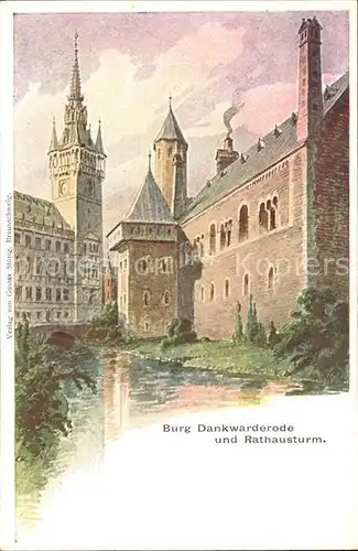 Braunschweig Burg Dankwarderode mit Rathausturm Kat. Braunschweig