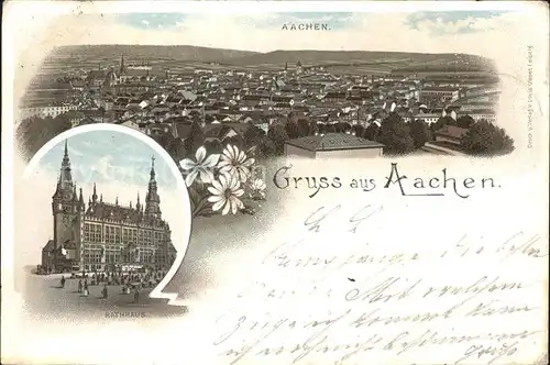 Aachen mit Rathaus Kat. Aachen