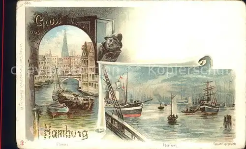 Hamburg Hafen Fleet Kat. Hamburg