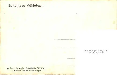 Muehlebach Zuerich Schulhaus Kat. Muehlebach