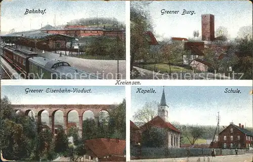Kreiensen Bahnhof Greener Burg Eisenbahnviadukt Kat. Kreiensen