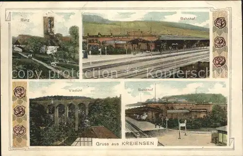 Kreiensen Burg Bahnhof Viadukt Kat. Kreiensen