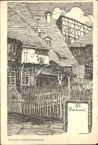 Rottweil Neckar Altstadt Kuenstlerkarte Kat. Rottweil