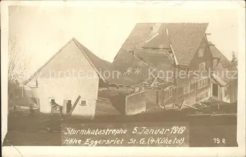 Eggersriet Haus nach Sturmkatastrophe 1919 Kat. Eggersriet