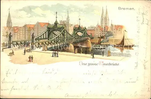 Bremen Neue Weserbruecke Kat. Bremen