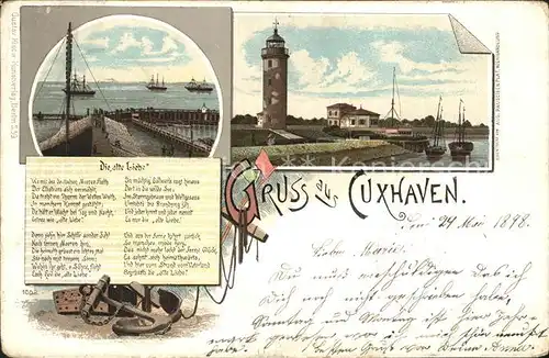 Cuxhaven Nordseebad Alte Liebe Leuchtturm Kat. Cuxhaven