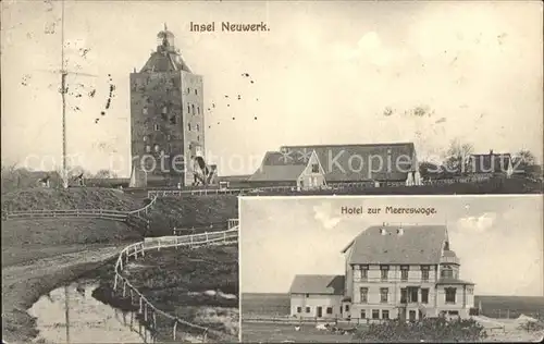 Insel Neuwerk Leuchtturm Hotel zur Meereswoge Kat. Hamburg