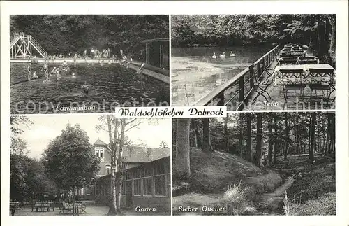 Dobrock Waldschloesschen Schwimmbad Teich Garten Sieben Quellen Kat. Wingst