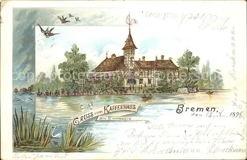 Bremen Kaffeehaus am Emmasee Kat. Bremen