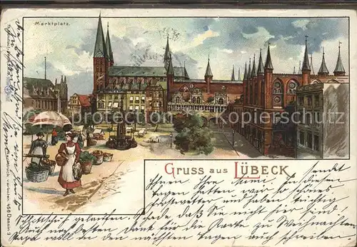 Luebeck Marktplatz Dom Kat. Luebeck