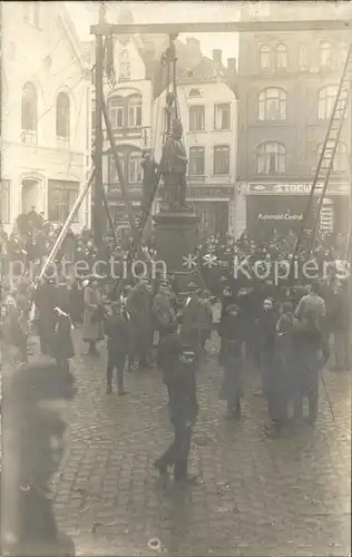 Hamburg Abbau der Statue Kaiser Wilhelms I Kat. Hamburg