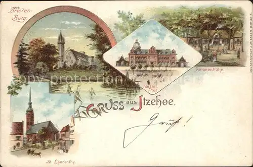 Itzehoe Breitenburg Kaiserl Post Amoenenhoehe St Laurenthy Kat. Itzehoe