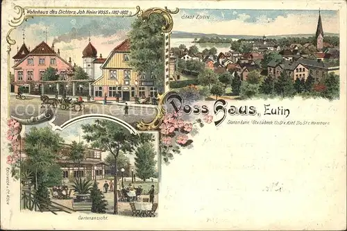 Eutin Vosshaus Gartenansicht Stadtblick Kat. Eutin