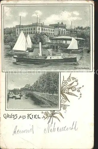 Kiel Marineakademie Wasserallee Kat. Kiel