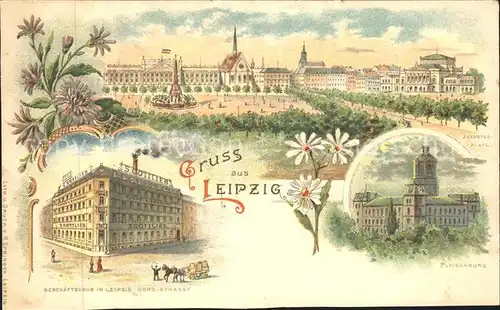 Leipzig Totalansicht Geschaeftshaus Pleisenburg Kat. Leipzig