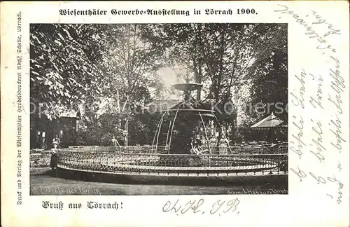 Loerrach Wiesentaeler Gewerbeausstellung Brunnen Kat. Loerrach