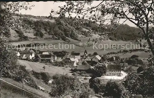 Unterscheffach Ortsblick Gasthaus zur Sonne Kat. Wolpertshausen