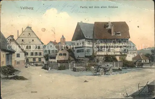 Vellberg Dorfpartie Altes Schloss Kat. Vellberg