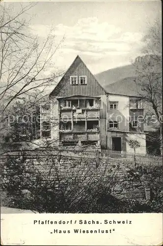 Pfaffendorf Koenigstein Haus Wiesenlust Kat. Koenigstein Saechsische Schweiz