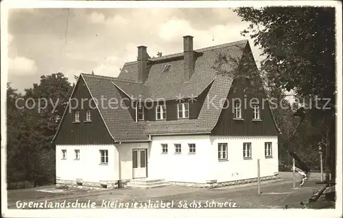Kleingiesshuebel Grenzlandschule Kat. Reinhardtsdorf Schoena
