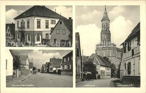 Moersch Rheinstetten Rathaus Karlsruher Strasse Lammstrasse Kat. Rheinstetten