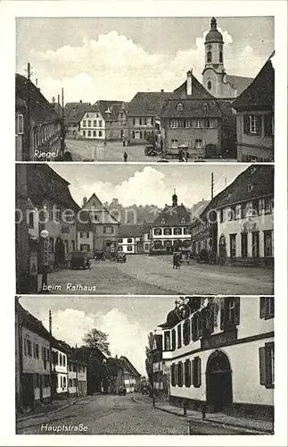 Riegel Kaiserstuhl Teilansicht Rathaus Hauptstrasse Kat. Riegel am Kaiserstuhl