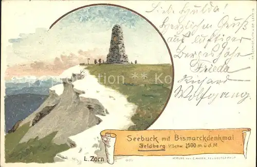 Feldberg Schwarzwald Seebuck mit Bismarckdenkmal Kat. Feldberg (Schwarzwald)